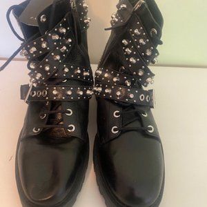 Zara Studded Combat Boots